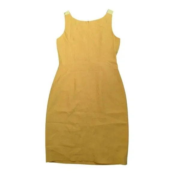 MaxMara Marigold Yellow Sheath Midi Dress Medium - Picture 10 of 10